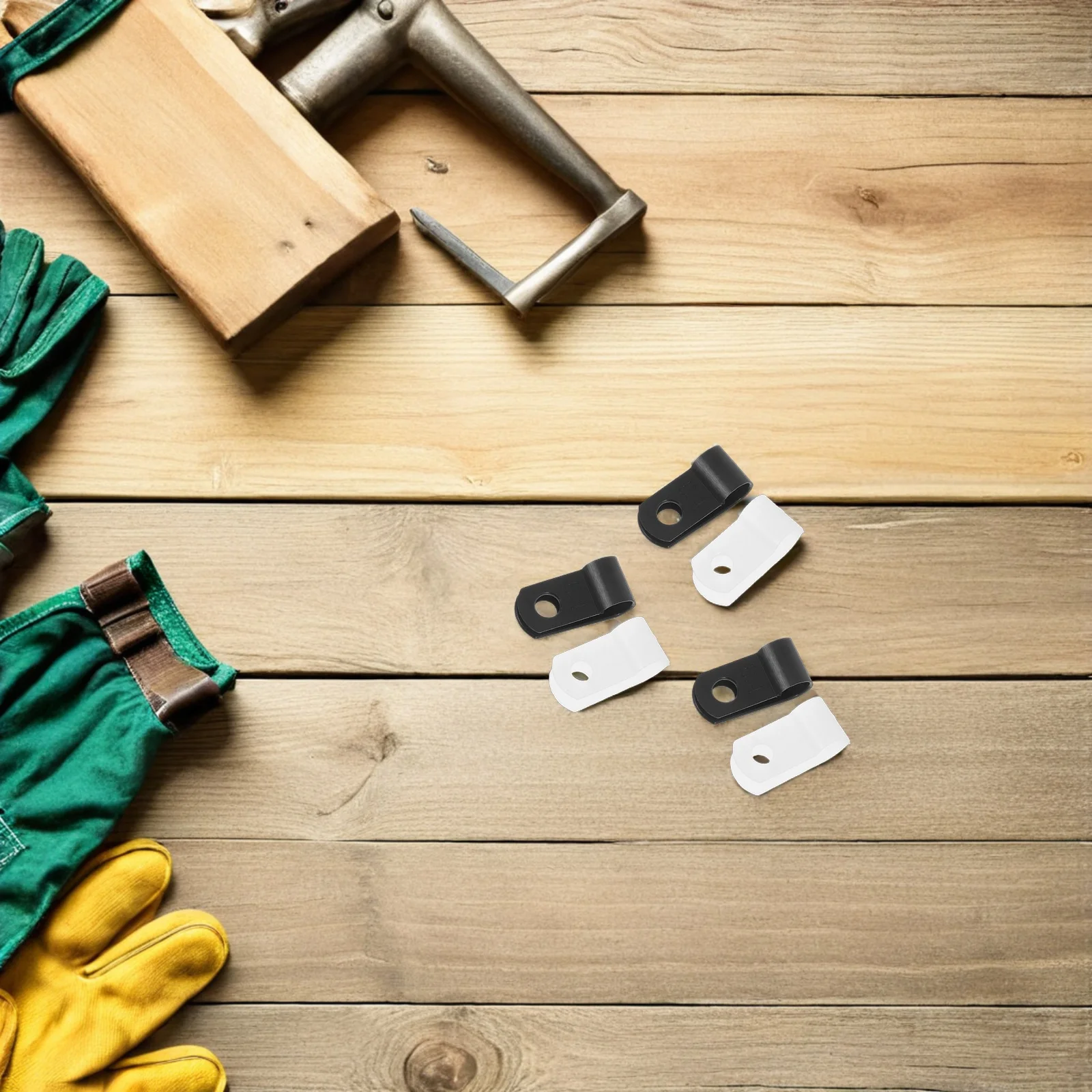 

200Pcs Nylon R-Type Cable Clips Screw Mount Cord Fastener Clamp Cord Organizer Cable Management Wire Holder Wire Tie Retainer