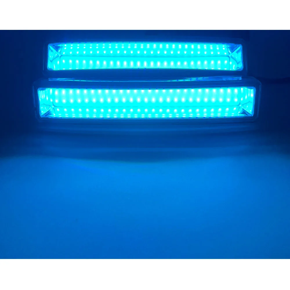 Car Daily Running Lights COB Blue LED Bar Lamp Universal Model Light A Pair 150X40X30mm