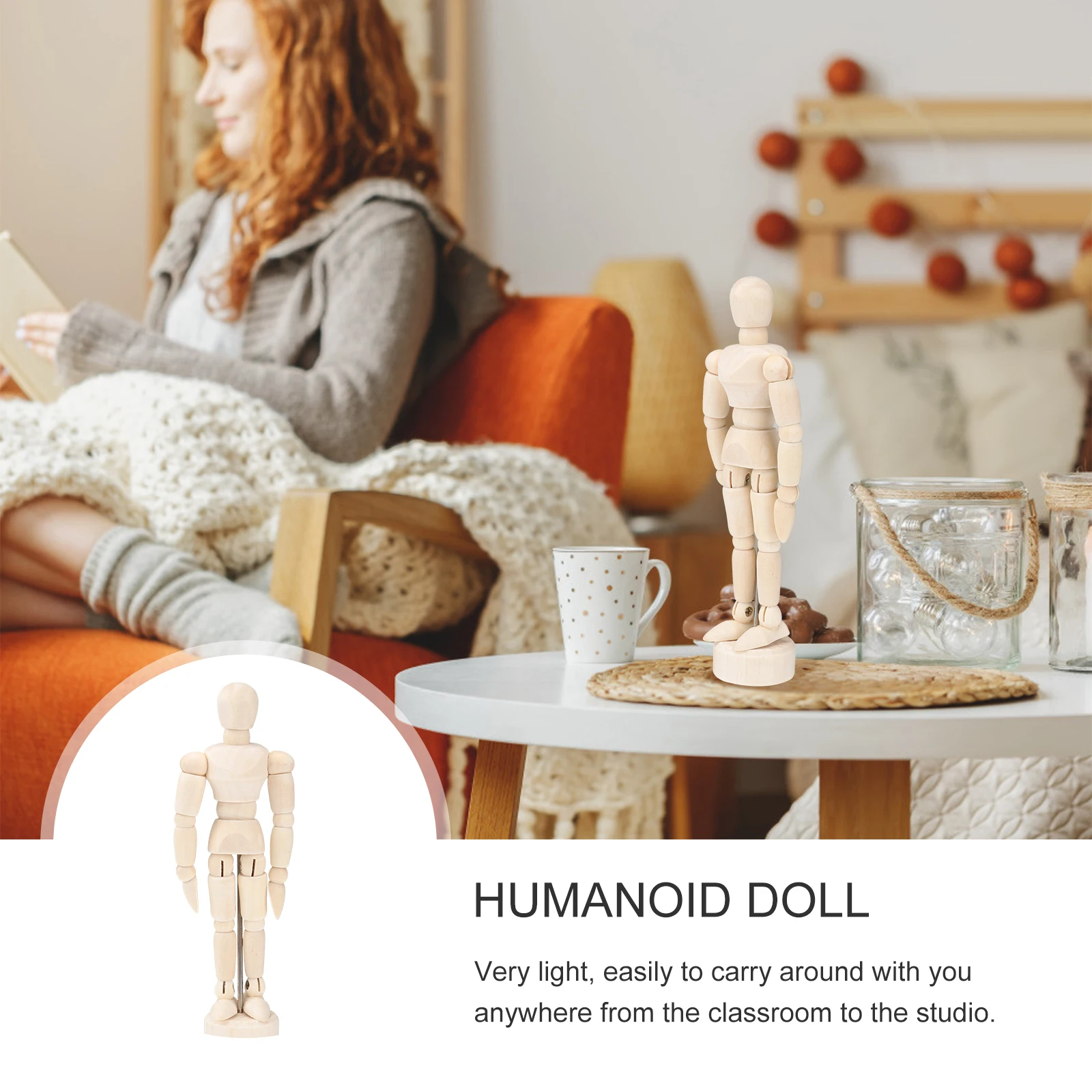 

3 Pcs Wooden Mannequin Drawing Model Human Figure Sketch Puppet Home Decor Lightweight Artistic Tool For Painting Study Beginner