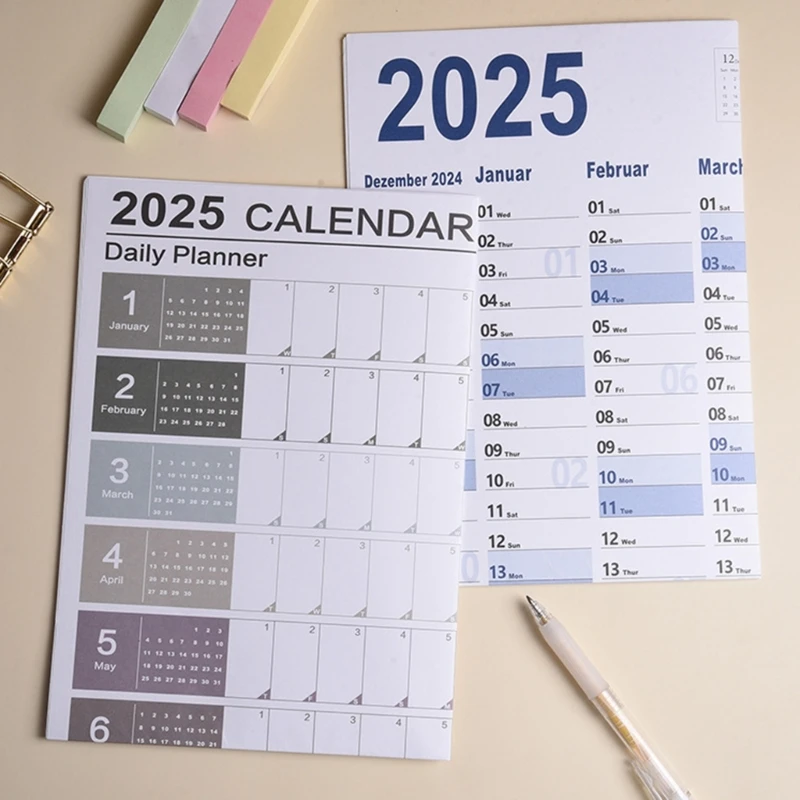 Wandkalender 2025, Schuljahresplaner, Jahreskalender, Schulkalender, englische Ausgabe, Kalender für Büro, Schule, Zuhause