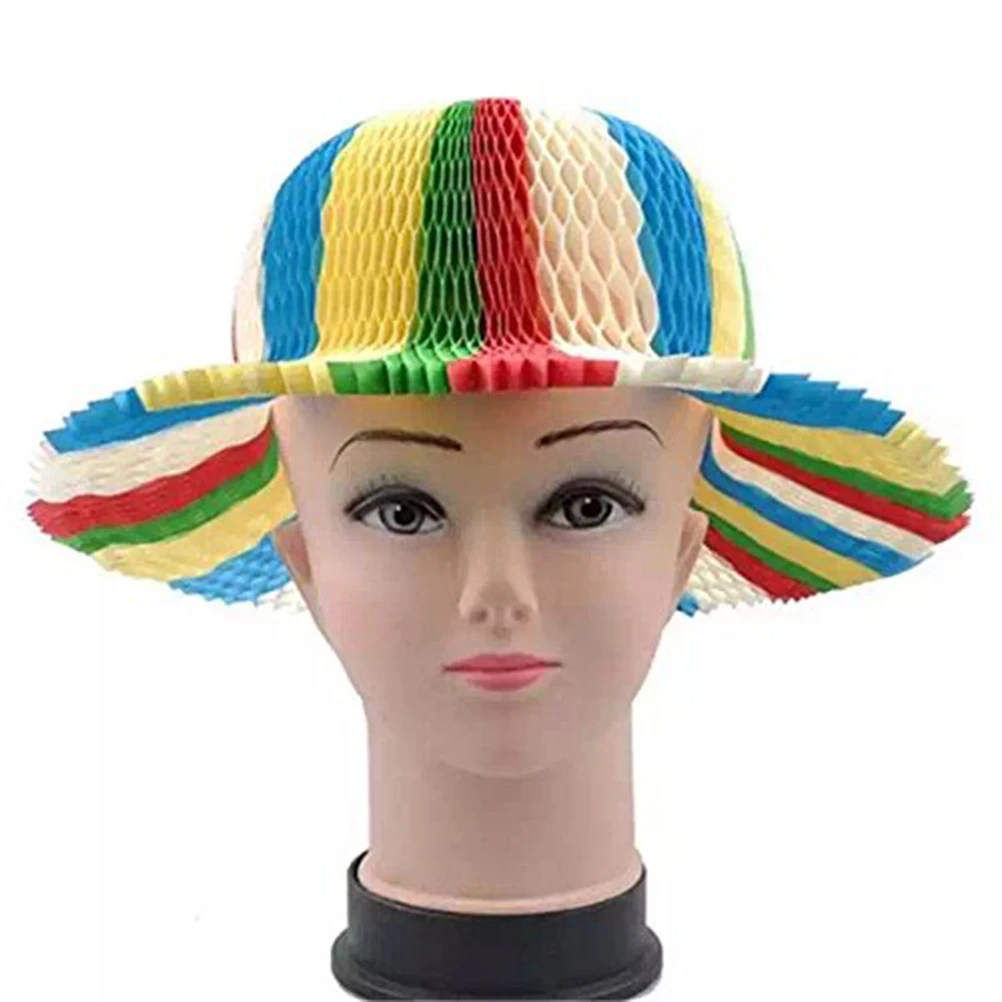 

Rainbow Color Honeycomb Paper Foldable Vase Hats For Party Favors Diy Crafts Easy Install Unisex Comfortable Lightweight