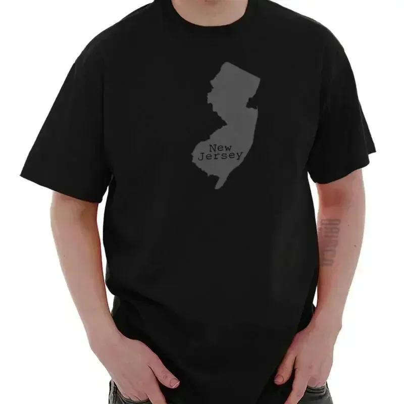 T-shirt à manches courtes et col rond pour adulte, souvenir de vacances de l'État du New Jersey, NJ Pride