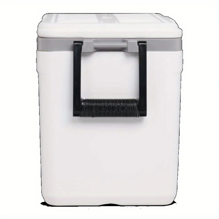 Pendingin sisi keras laut, putih, dengan insulasi untuk menjaga barang tetap lebih lama