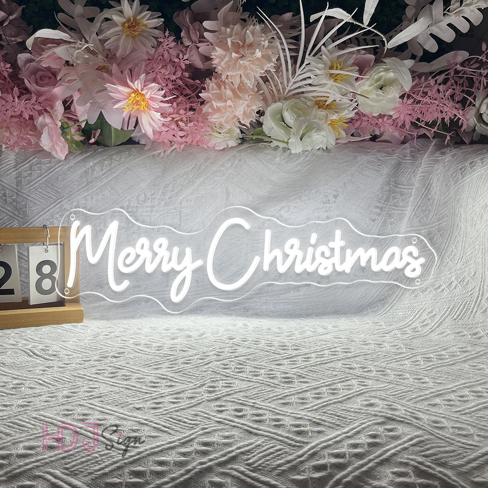 Merry Christmas Neon Led Sign Christmas Night Lights USB for Kids Bedroom Christmas Decoration Party Bar Wall Decor Neon Signs