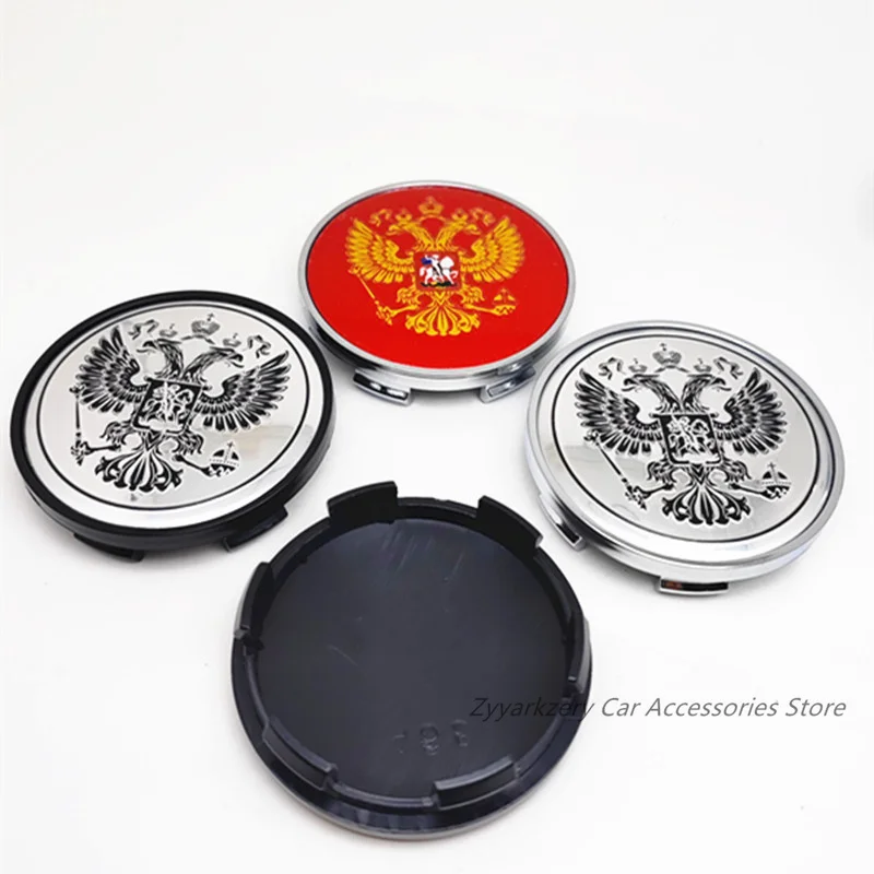 4pcs 65mm 59mm Russian National Shield Wheel Center Cap Hub Rims Hubcaps Covers Auto Styling Accessories