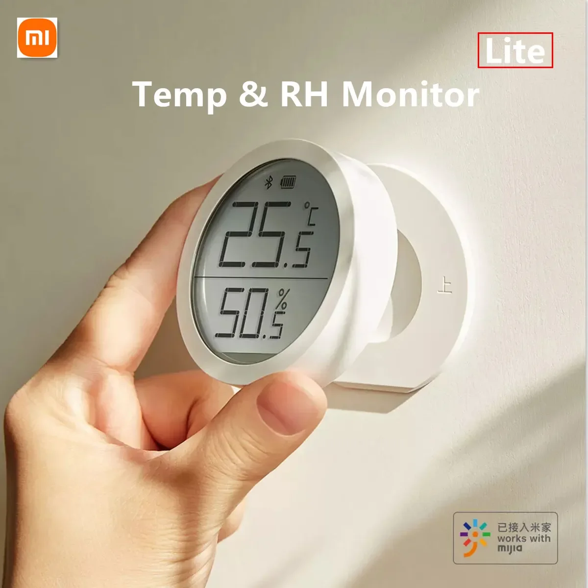 Oryginalny Xiaomi Qingping kompatybilny z Bluetooth termometr higrometr Lite inteligentny LCD ekran atramentowy czujnik temperatury i wilgotności