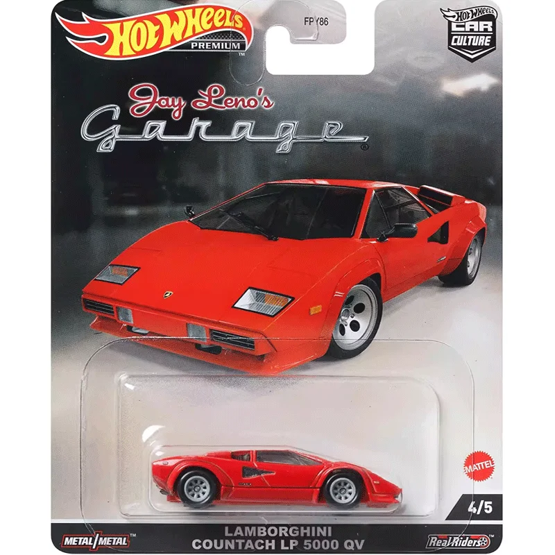 Coche Premium Original Hot Wheels Lamborghini Countach LP 5000 QV, juguetes para niños, vehículos fundidos a presión, modelos de aleación, regalo de cumpleaños, 1/64