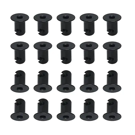 500 قبضة 7/16 بوصة من الألومنيوم Dzus Button Flush Allen Head Quarter Turn Fasteners (20-Pack) (أسود) #1