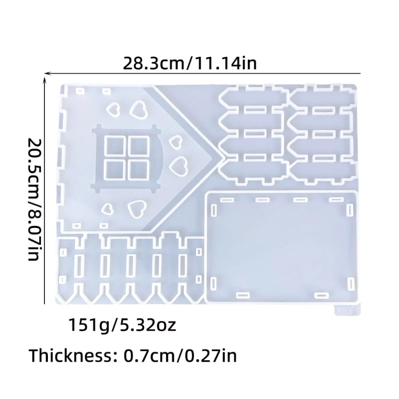 Moule artisanal en Silicone pour outil fabrication bijoux décoration en forme maison clôture