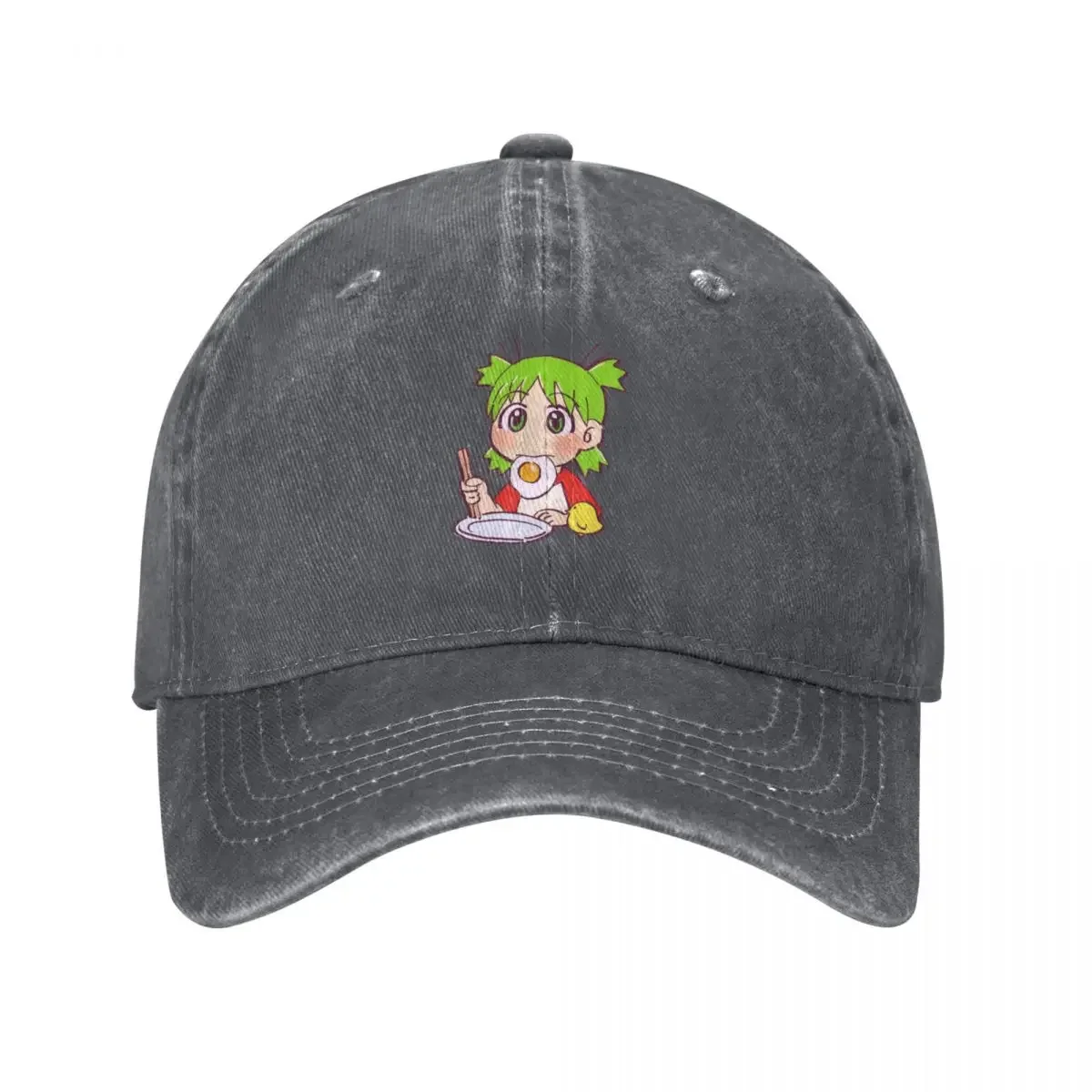 

I draw yotsuba eating fried egg yotsubato Baseball Cap Trucker Hat Funny hats Snapback Cap Luxury Woman Men's