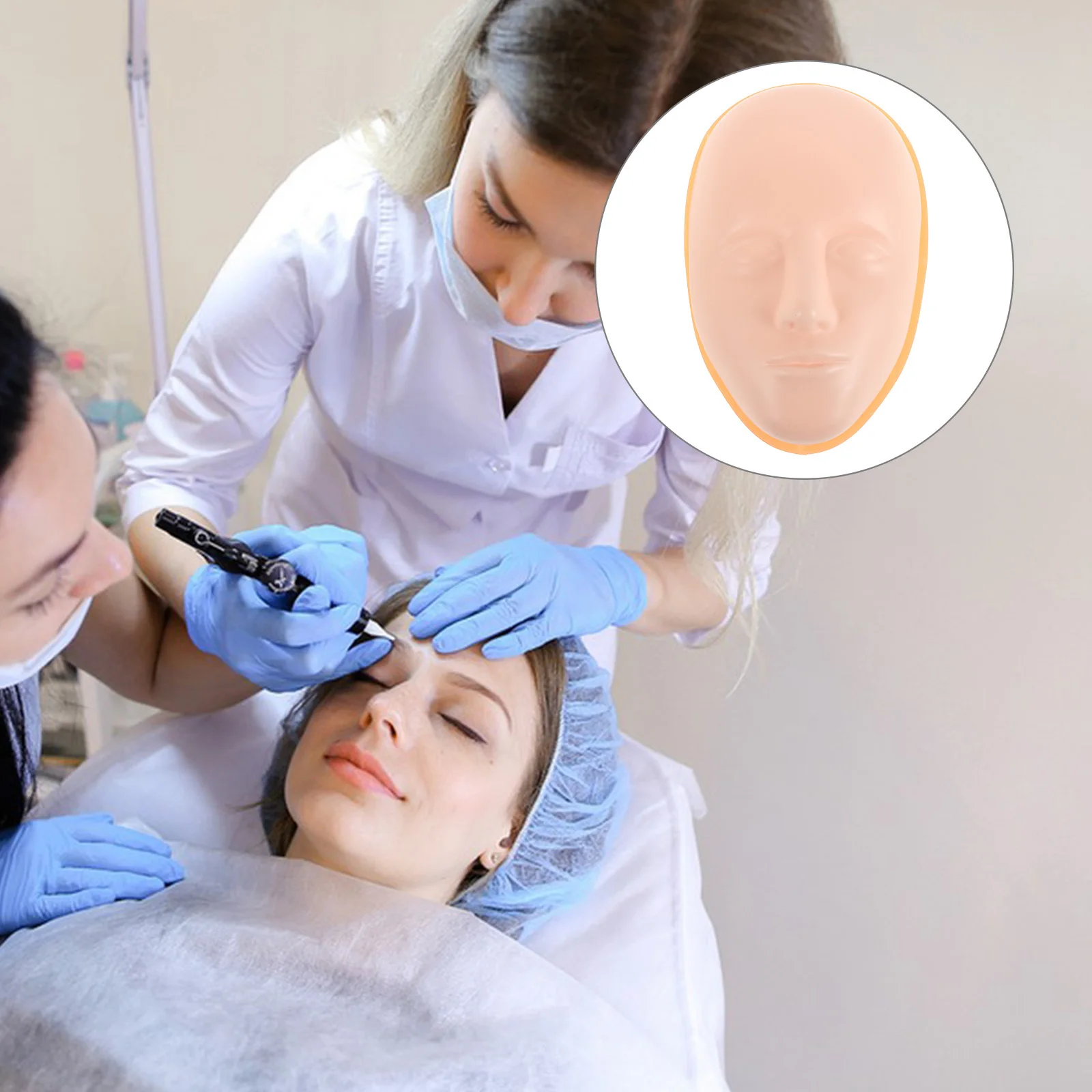 

Практика макияжа, голова манекена, силиконовая искусственная кожа для лица для начинающих, татуировка бровей, подводка для глаз, тренировка, искусственная кожа, макияж