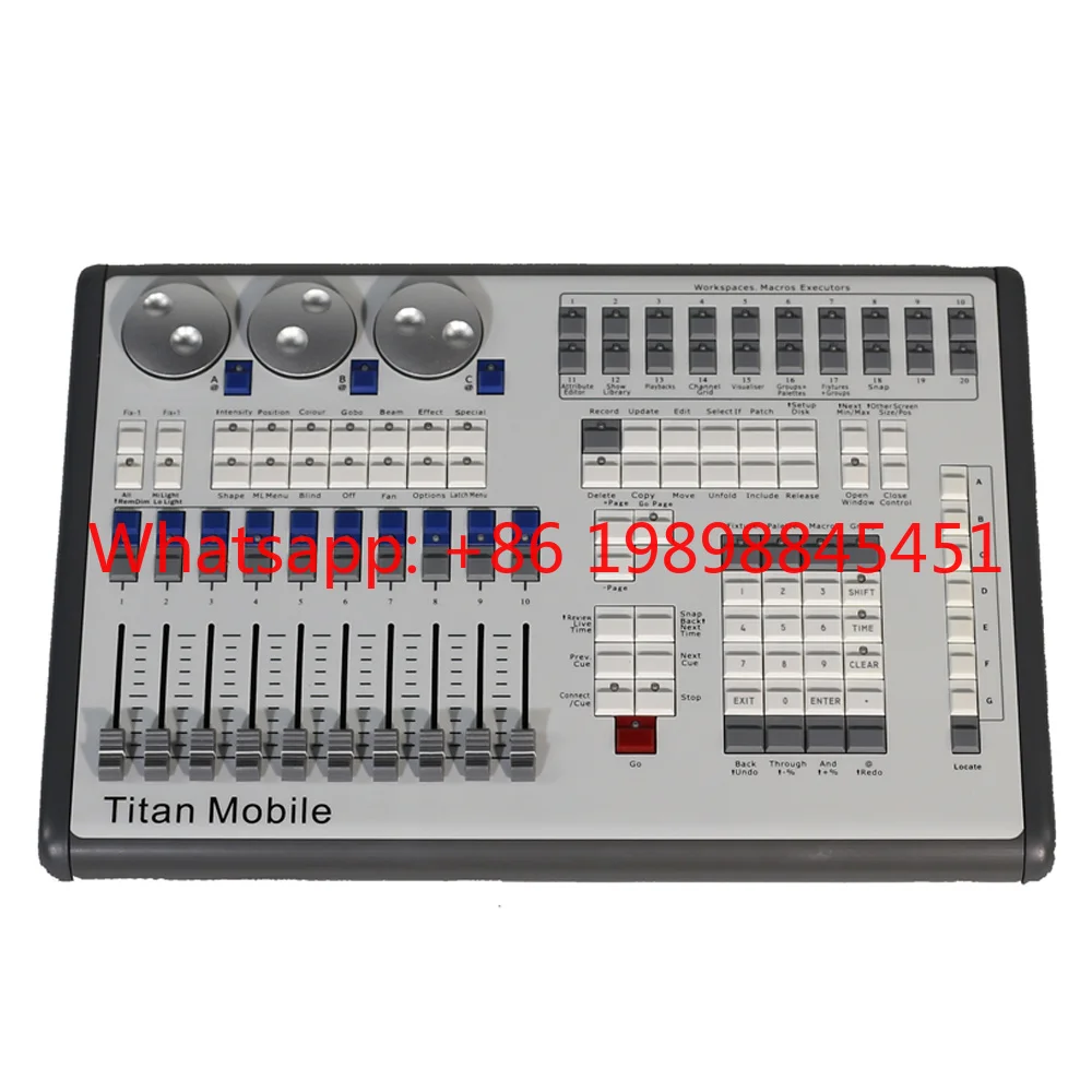 Wholesale Titan Mobile DMX512 Controller Grand On PC Command Wing DJ Stage Lighting Console With Flight Case