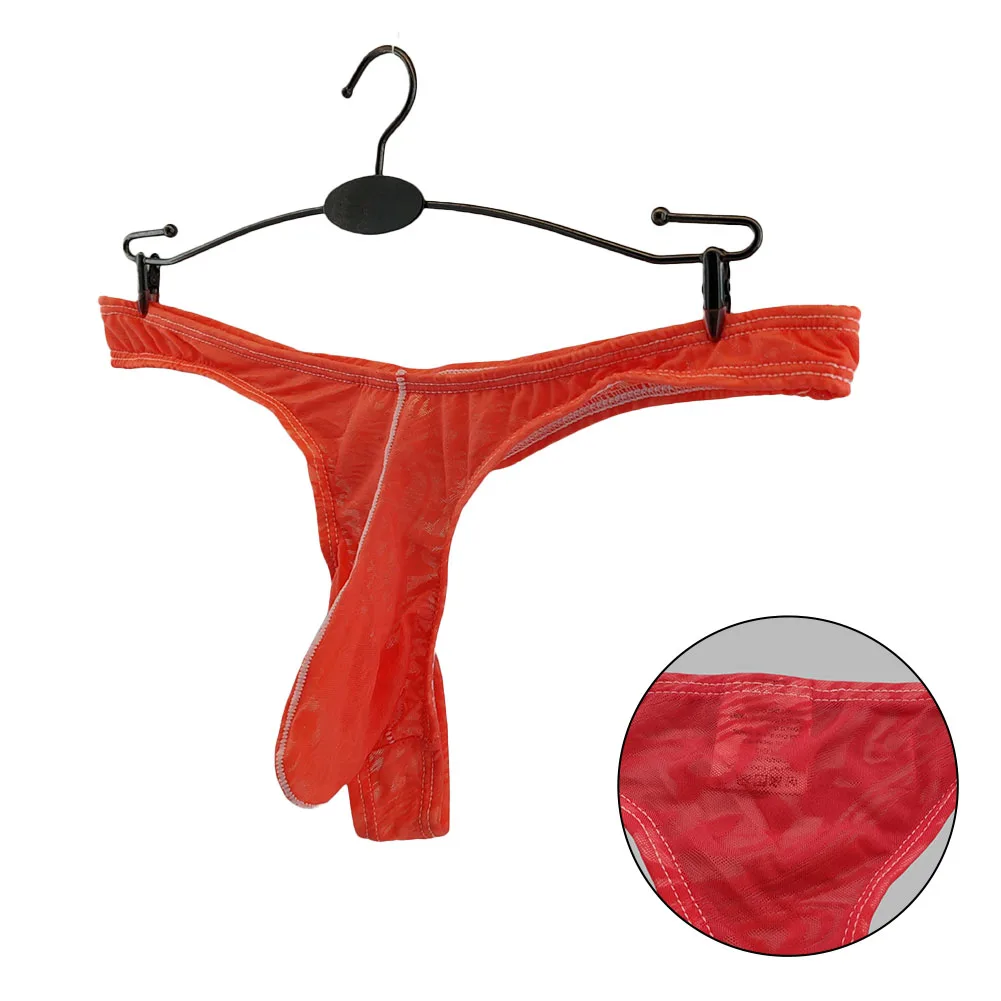 Sexy Mens Panties Lingerie Elephant Nose G-string Thong Ultra-Thin Briefs Low Underwear For Hot Man Elastic Underpants