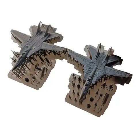 2PC F-14D Tomcat Fighter Aircraft Model 1/350 Scale Uncolored Combat Airplane Simulation Fighting Plane for Aviation Enthusiasts