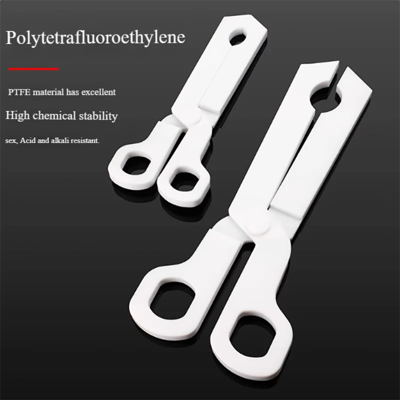 Penjepit Wadah Polytetrafluoroethylene Penjepit Wadah Tetrafluoro Penjepit Anti Gores Suhu Tinggi dan Resis Asam dan Alkali