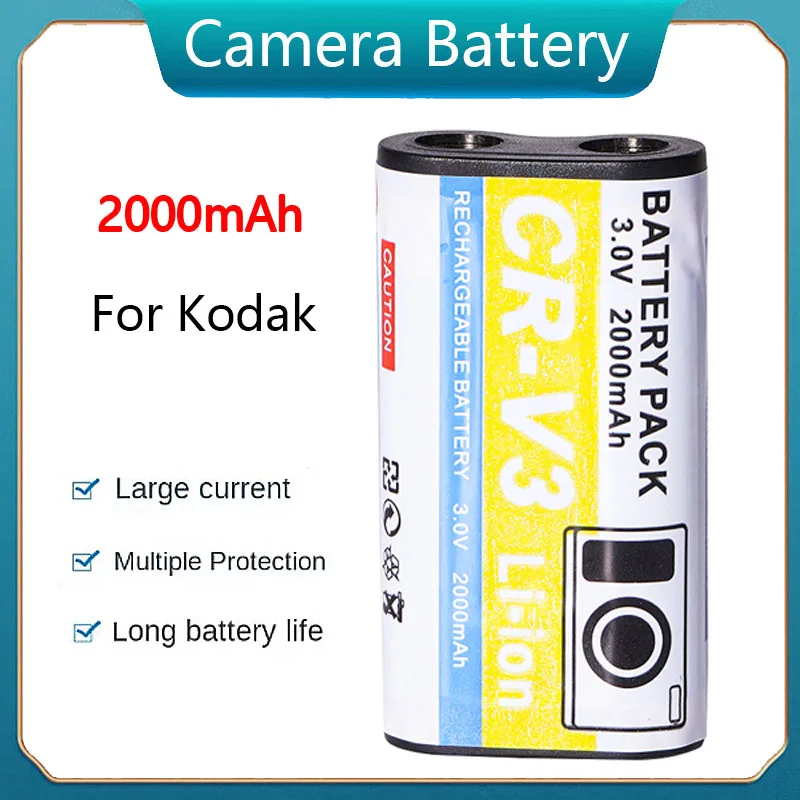 2000mah CR-V3 CRV3  Li-ion Camera Battery for Kodak C340 C310 C530 C875 C743 DX6340 C360 C433 D4104