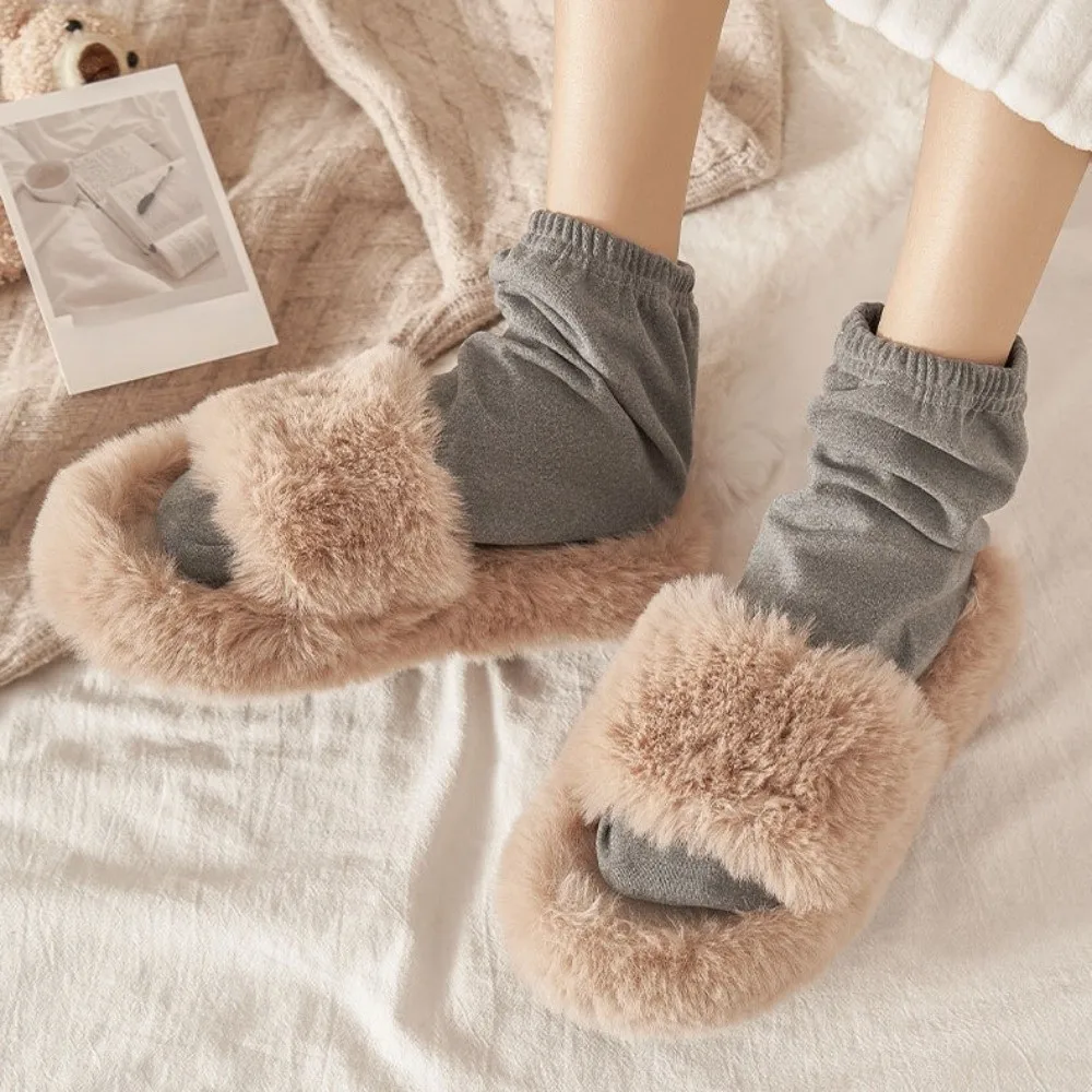 

5pairs Keep Warm Sleeping Socks Night Wear Postpartum Care Loose Foot Covers Solid Color Soft Air Conditioning Socks Unisex