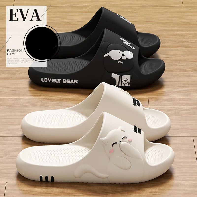 Couple Cartoon Cat Soft Sole Sides Summer 2026 Plus Size 36-45 Comfortable Home Eva Slippers Woman Slip On Wear-Resistant Shoes - view 5