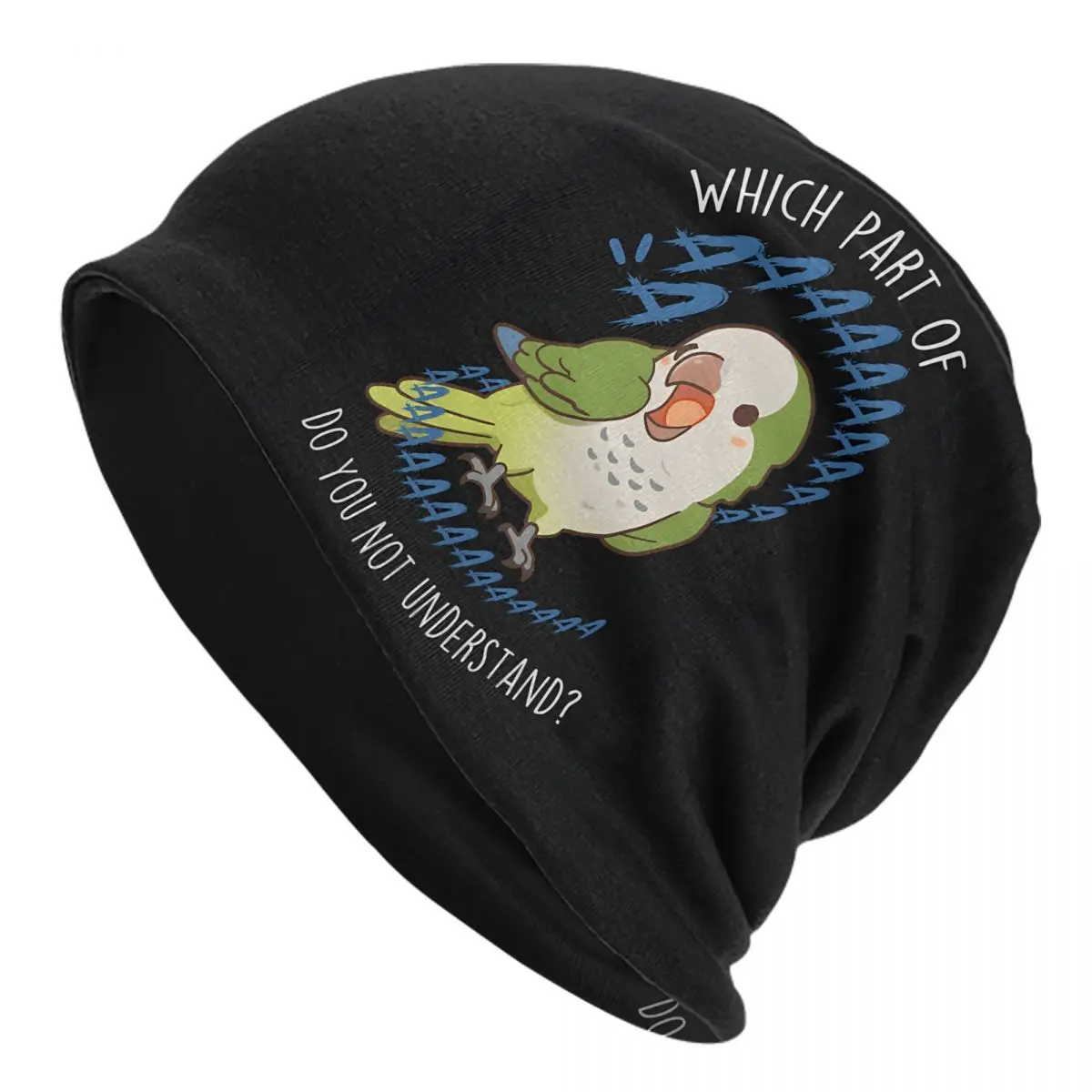 Green Quaker Parrot Aaaa Men Women Thin Beanies Cycling Ski Cap Double Layer Fabric Bonnet Hat