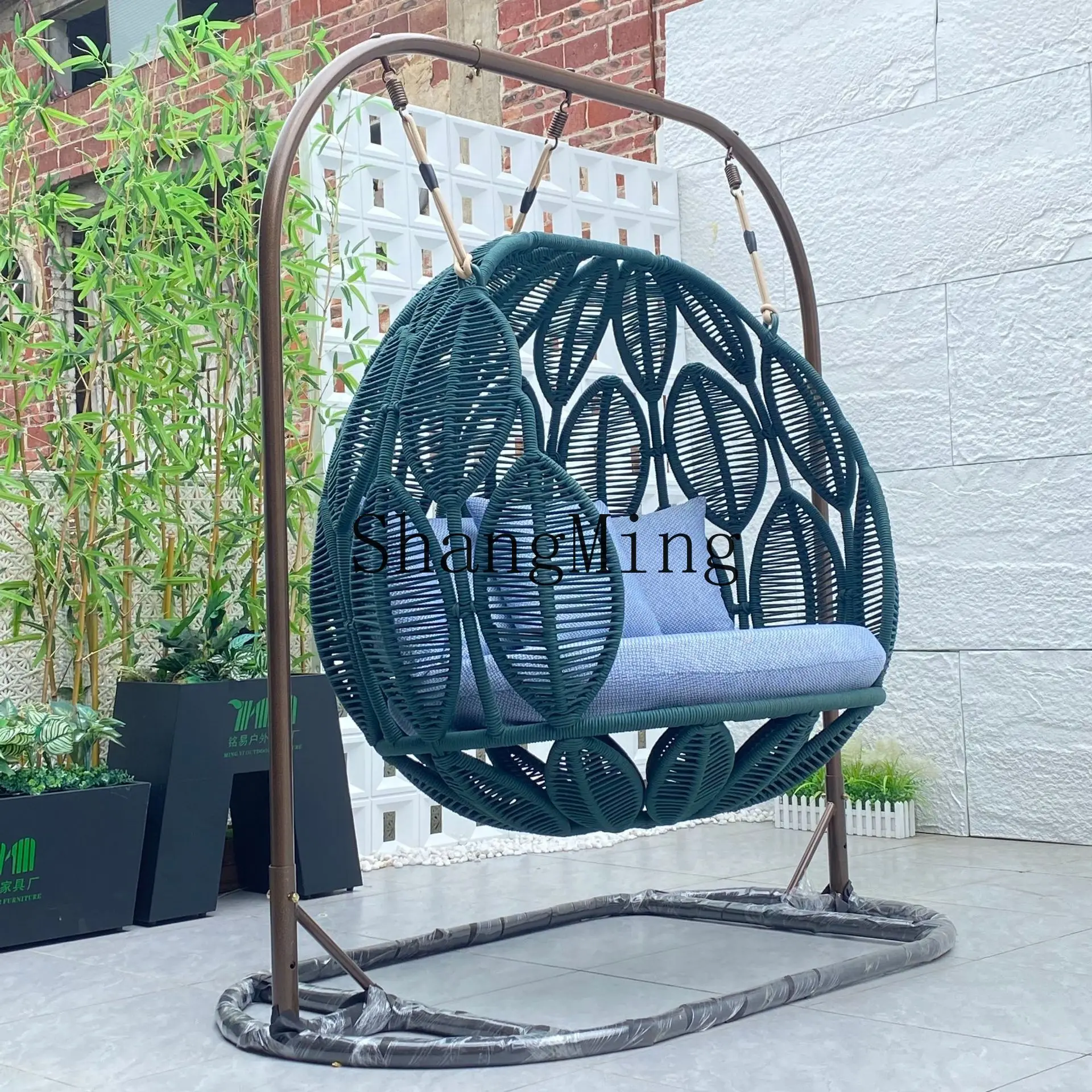 

FG Internet celebrity Bird's Nest Villa Garden Outdoor Courtyard Swing Rattan Hanging Basket Hotel B & B Cradle