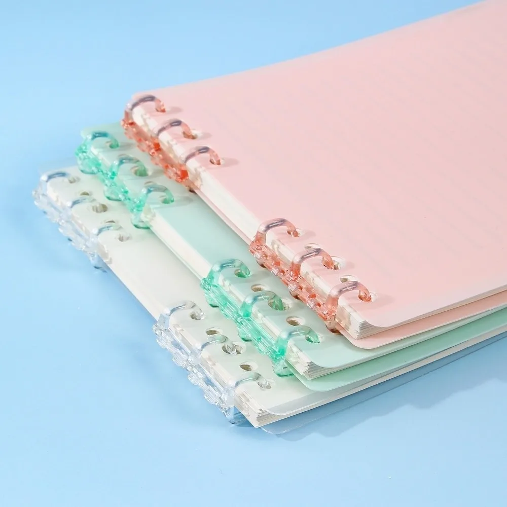 Plastic 3 Holes Binder Rings 3-holes Detachable Book Binding Rings Transparent Loose Leaf Rings Handmade Planner Supplies