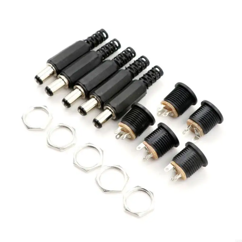 

A9BD 15 Pieces/set 12V 3A for DC Power Connector 5.5x2.1mm for DC Male Plug Power Supply for CCTV Security Camera Lighting P