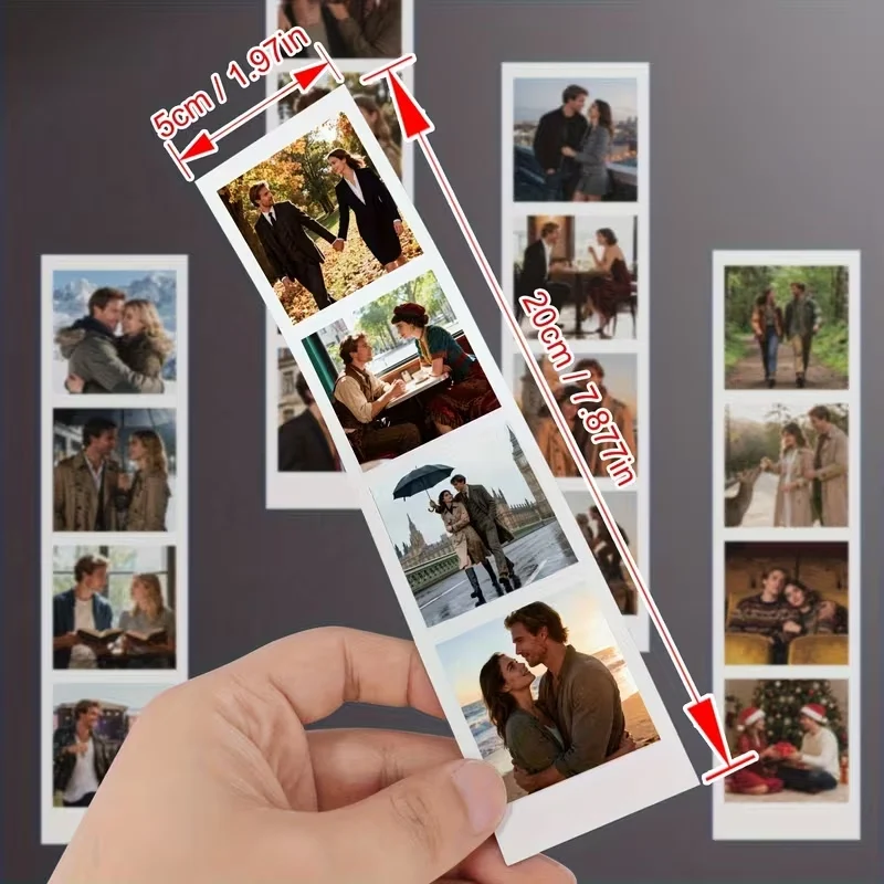 Custom Photo Strip Refrigerator Magnets,Exquisite Creative Ornament for Decoration Wonderful Keepsake Gift for Family Collection