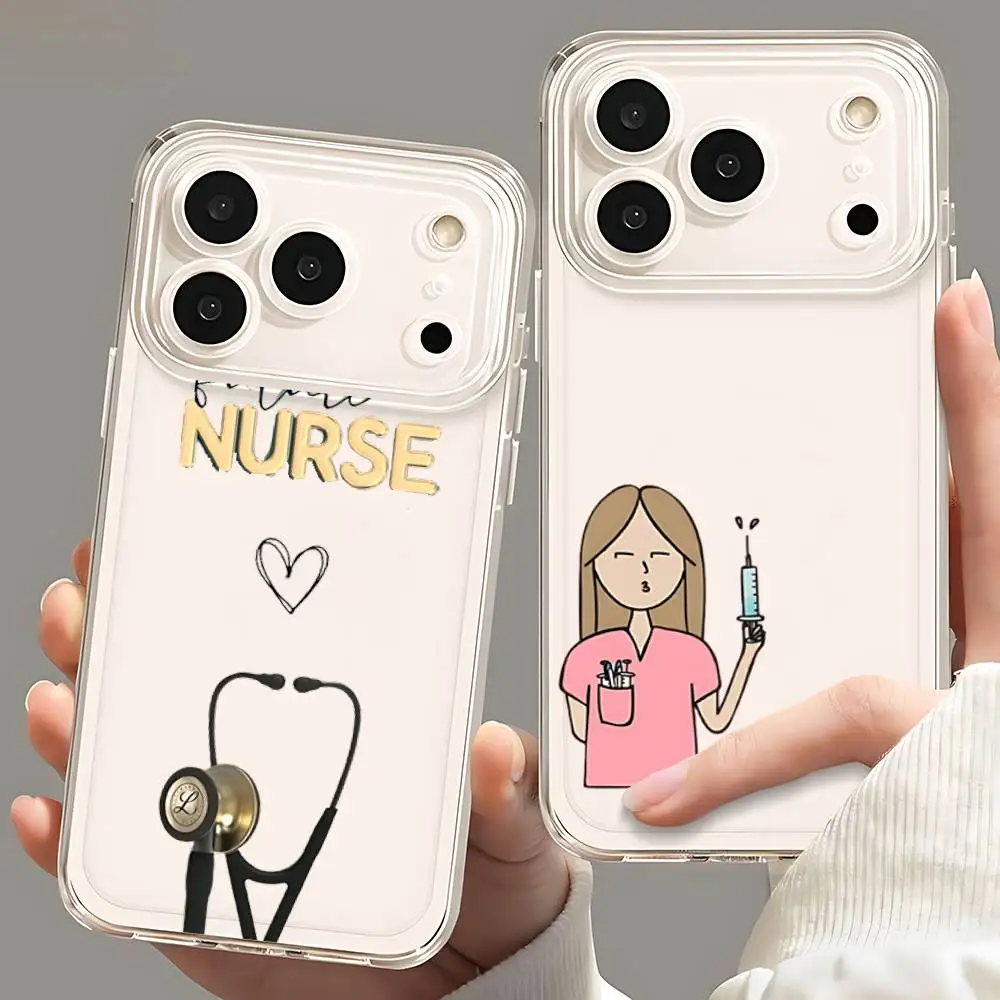 Arzt Krankenschwester Medizin Medizinische Silikon-Handyhülle für iPhone 17 16 15 11 13 14 Pro Max Plus 12Mini Stoßfeste Schutzhülle