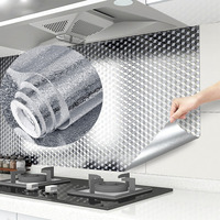 Kitchen High Temperature Resistant Wall Stickers Oil Resistant Stickers Waterproof And Cabinets Stoves Aluminum Foil Paper