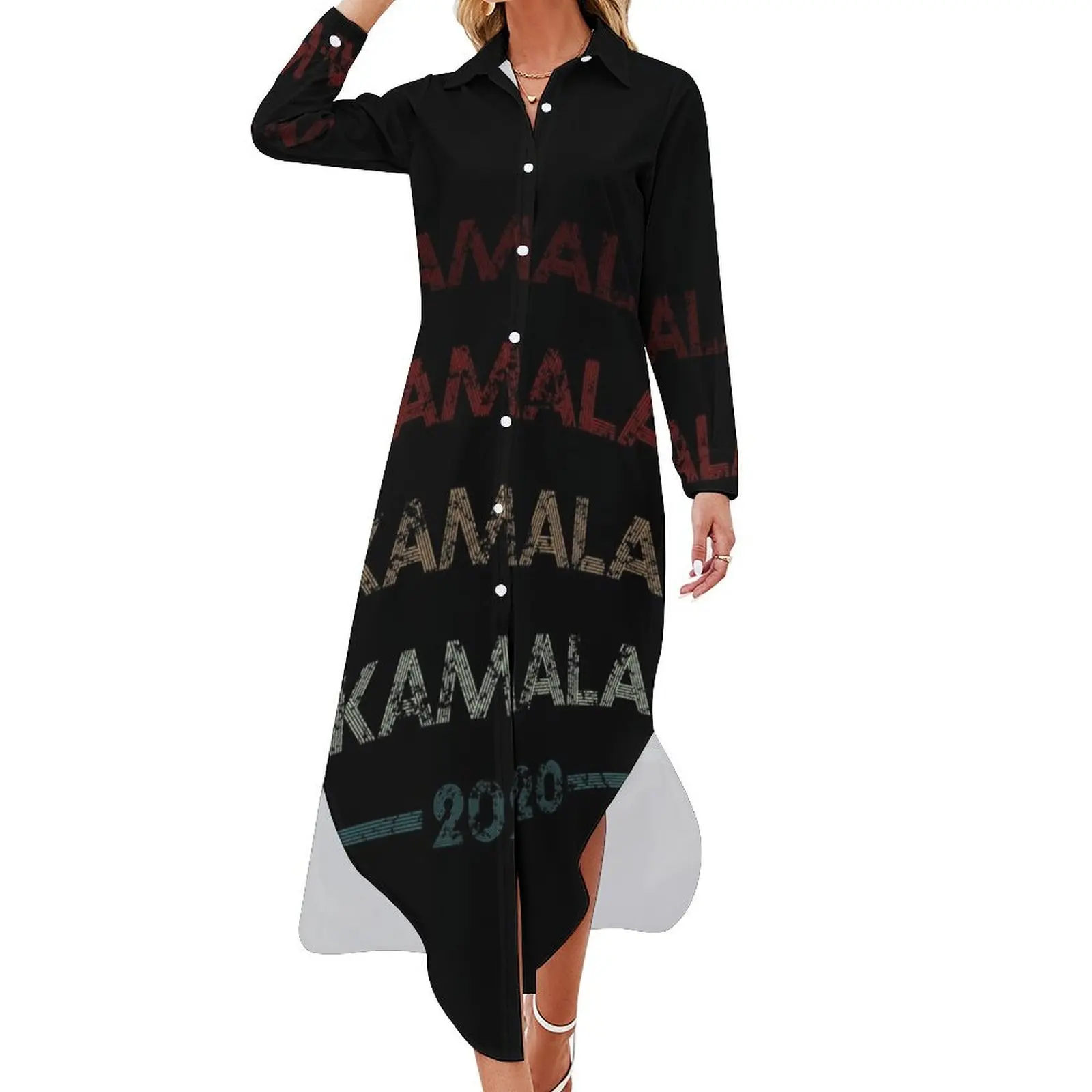 

Kamala Harris 2020 Vintage Style T-Shirt Long Sleeved Shirt Dress birthday dresses for women