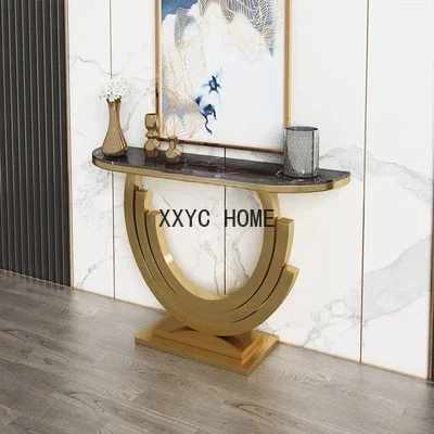 Console Tables Simple New Chinese Console Half round Table Corridor Wall Side View Table Console Tables