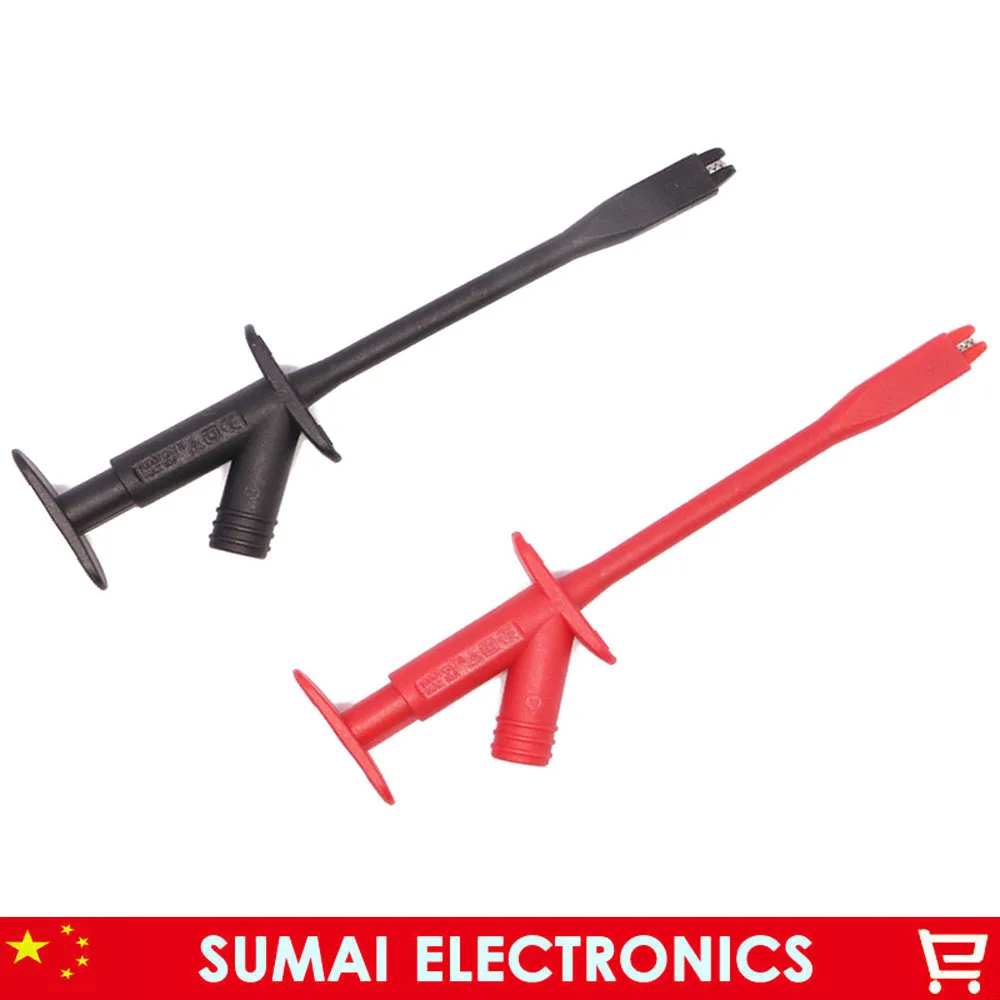 Professional rigid shaft clamp type test probe/hook with 4mm socket,Insulation Piercing Clip,CATIII 1000Vac/10A max