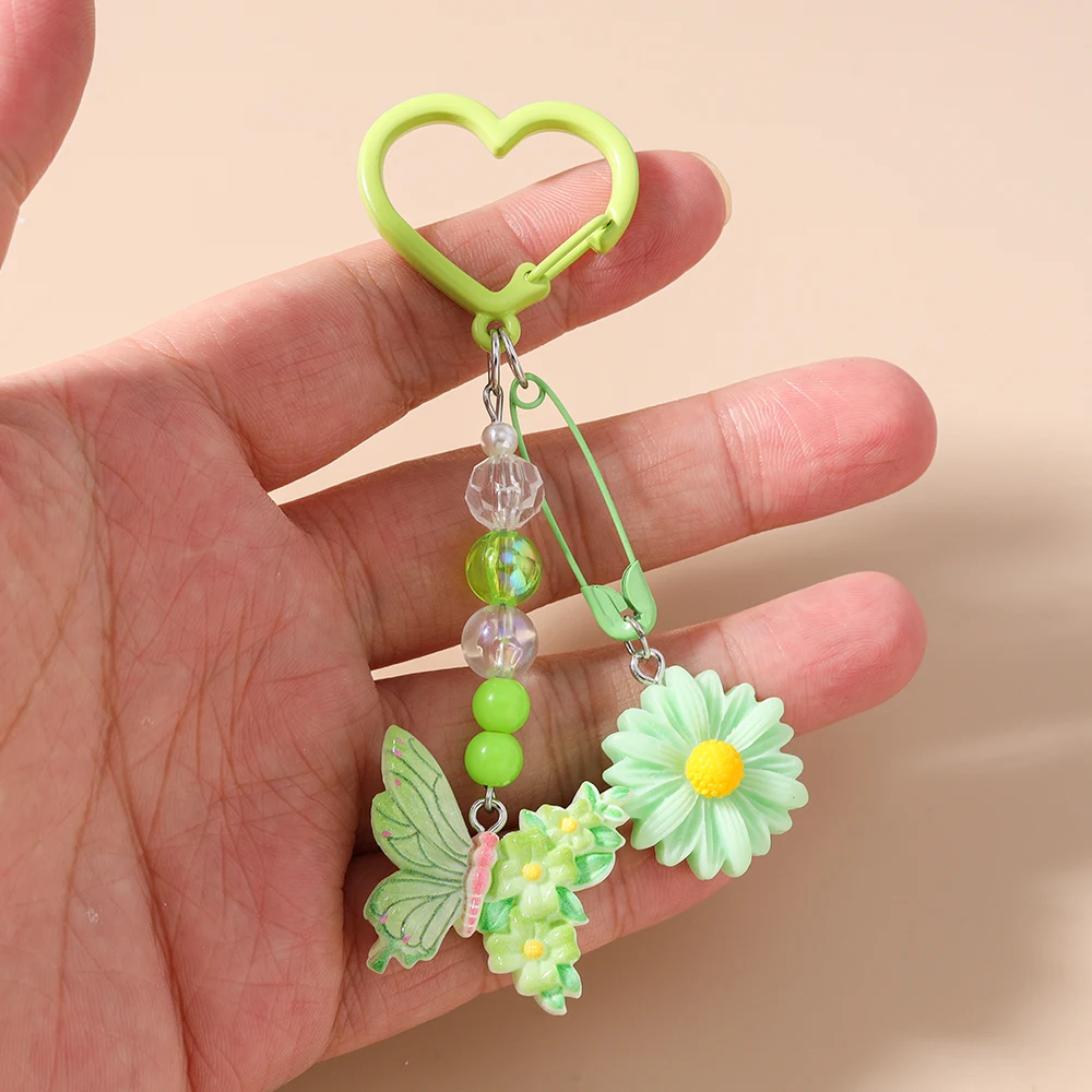 Aihua Schöne bunte Blume Schmetterling Schlüsselanhänger handgemachte Handy Lanyard Telefon Kette hängen Telefon Gurt Anhänger Schmuck Geschenke – Detail 6
