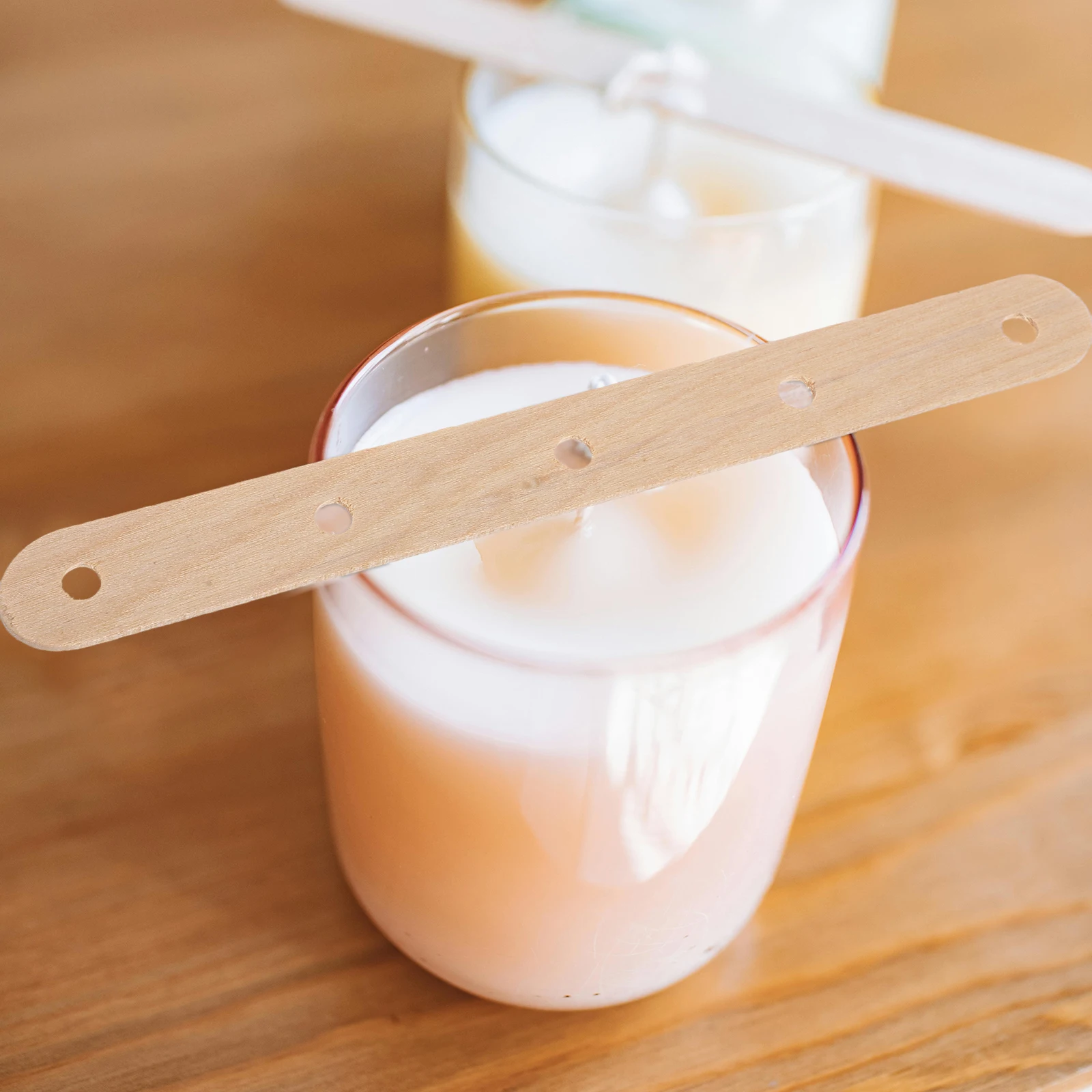 

50pcs Wick Holder Wood Craft Sticks Adjustable Five Hole Diy Supplies For Scented Candles Stable Centered Wick Hardware