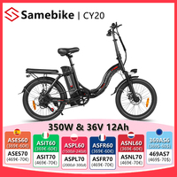 Samebike CY20 Folding Electric Bicycle 350W 36V 12Ah MTB Mountain Bike Outdoor Fat Ebike for Adults