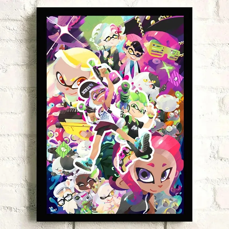 Classic Game Splatoon 3 Poster Anime Painting Art Canvas Printing Wall Home Living Room Internet Bar Decoration Hanging Painting