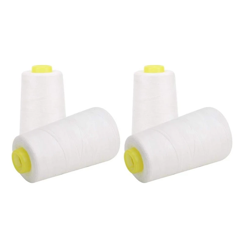 All-Purpose White Thread For Sewing Polyester Sewing Thread Of 3000 Yards Each Spool Thread For Sewing Machine Thread Durable