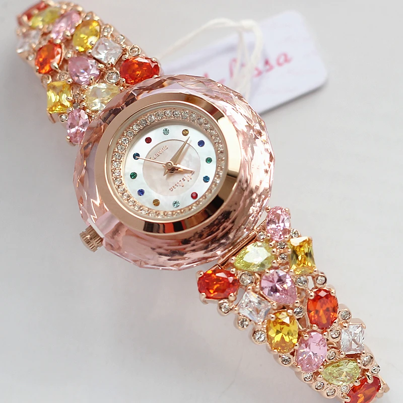Top Melissa Lady Women\'s Watch Japan Quartz Fashion Dress Bracelet Rhinestone Shell Luxury Crystal Party Girl Birthday Gift Box