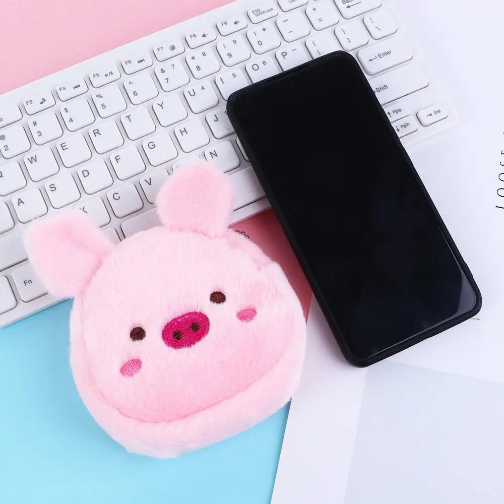 Cartoon Elegant Multifunctional For Girls Pig Mini Plush Korean Money Bag Card Holder Women Coin Purse Zipper Purse Wallets