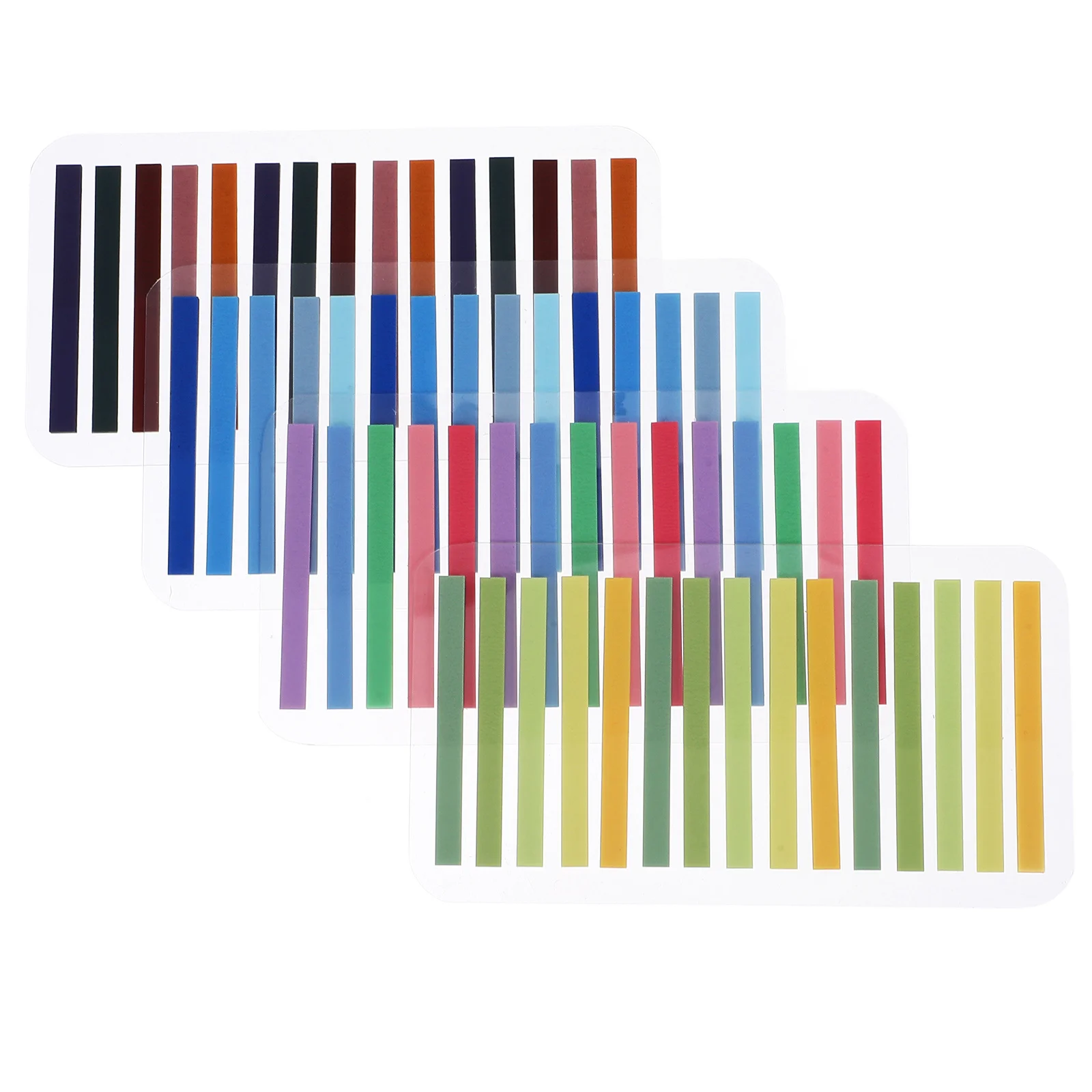 4 set Reading Tabs Ultra Thin Page Markers Writable Index Notes For Books File Folder Tabs Colored Bookmark Stickers