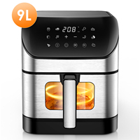 Visible Air Fryer 9L Large Airfryer, 10 Preset Functions, Roast, Bake, Dehydrate, Reheat , Quiet, Non-Stick