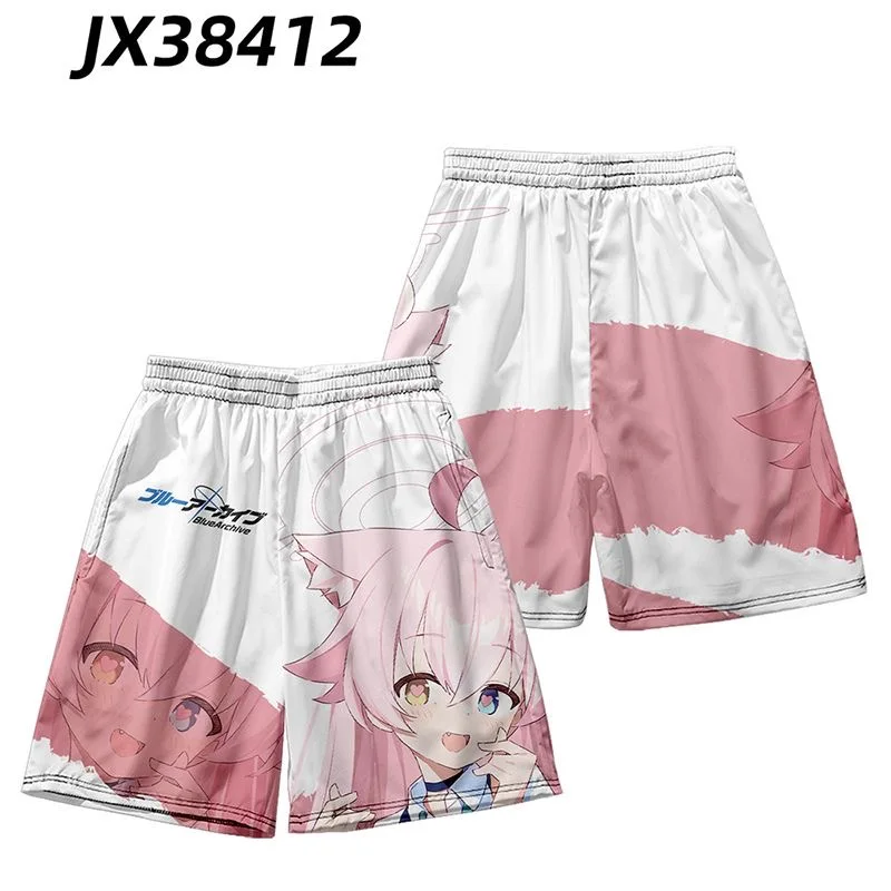 

Синий архив Takanashi Hoshino шорты с 3D принтом мультфильма аниме мужские пляжные шорты лето 2025 новые женские короткие брюки спортивные шорты