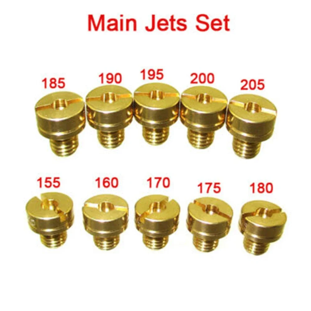 10pcs Main Jet M5 For Mikuni Carburetor  #155 160 170 175 180 185 190 195 200 205  Carb Main Pilot Jets