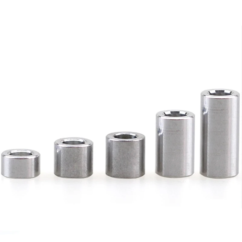 5/10 Stück M3 M4 M5 M6 M8 M10 Aluminium-Buchsen-Unterlegscheibe Dichtung rund hohl ohne Gewinde Distanzstück Dicke 2/3/4/5/6/8/10/12/30mm – Detail 3