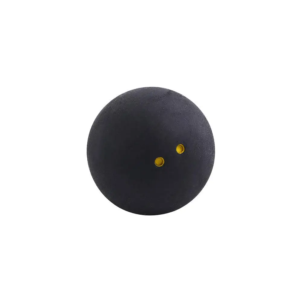 Herramienta de entrenamiento negra, pelotas de goma con doble punto amarillo para jugador, pelota de Squash de dos puntos amarillos, pelota de entrenamiento de baja velocidad