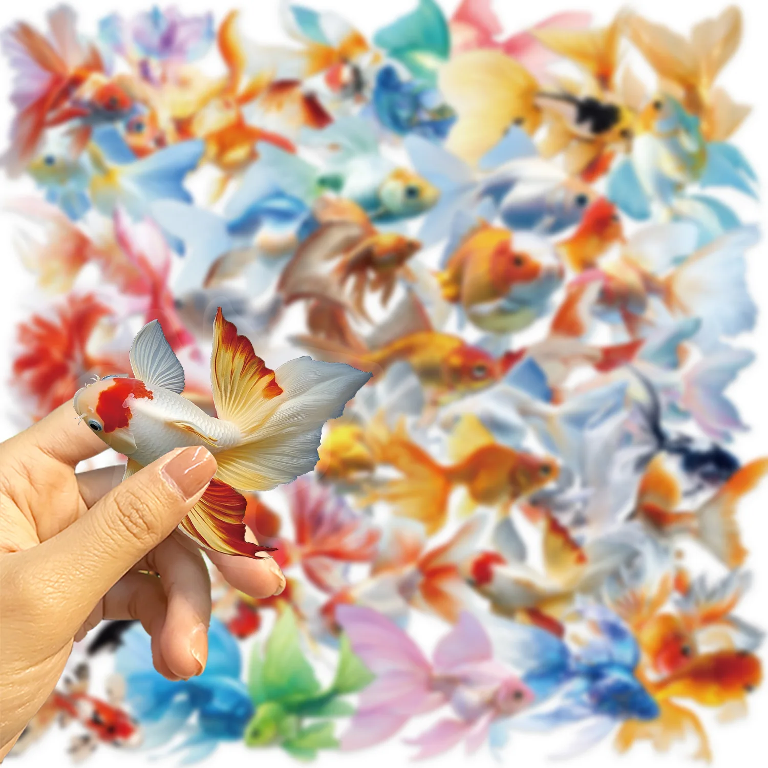 

10/30/50PCS Cute Goldfish Creative Graffiti Stickers kawaii Fishs Cartoon Decal DIY Laptop Phone Guitar Fridge Helmet Kid Toys