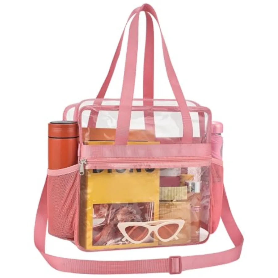 

Lyingflat Clear Bag Stadium Events Founctal 12x6x12 Stadium Appd Clear Tote Bag wit Adjustable and Detacable Strap