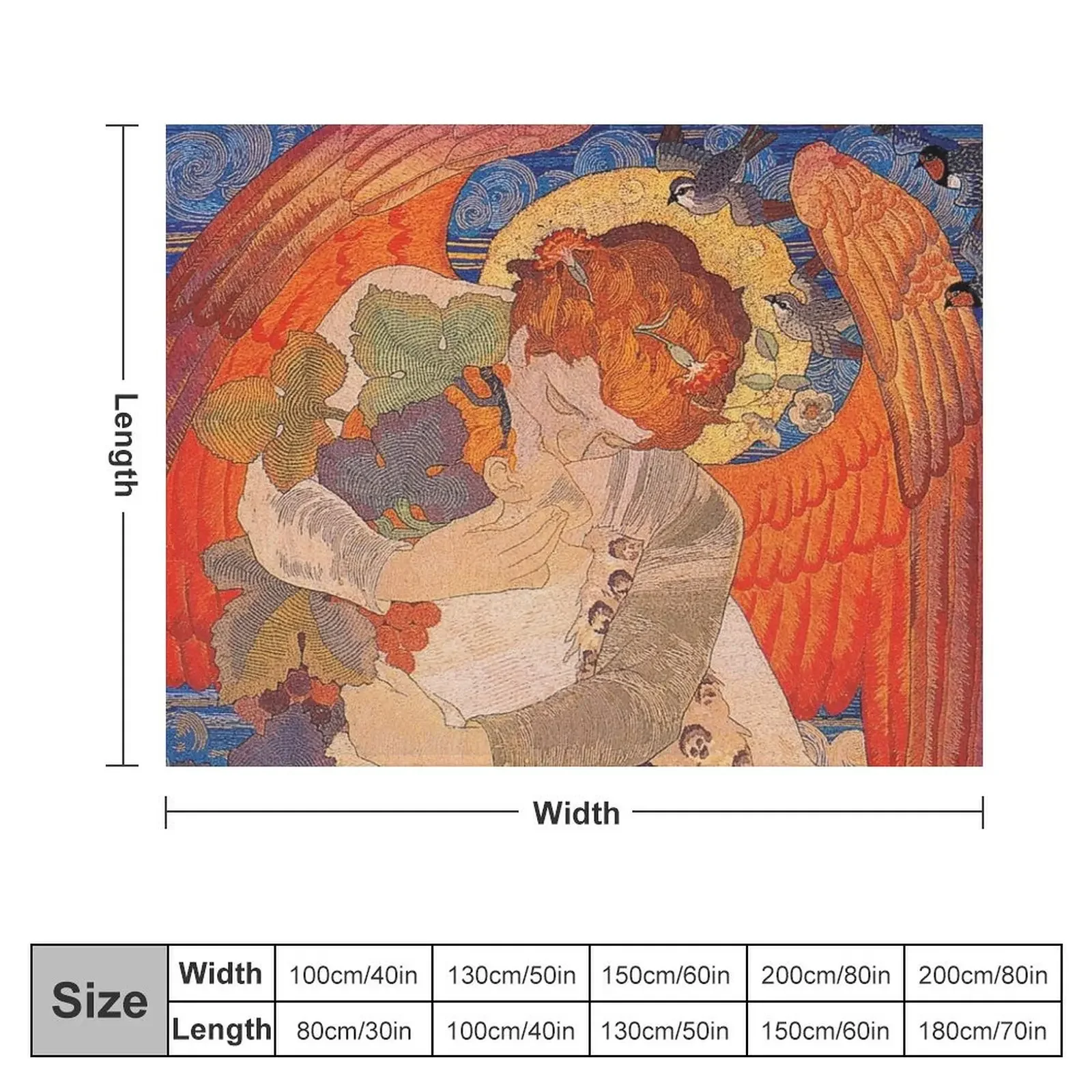 HD. Victory, by Phoebe Anna Traquair Throw Blanket Summer Beddings Retros Camping Blankets