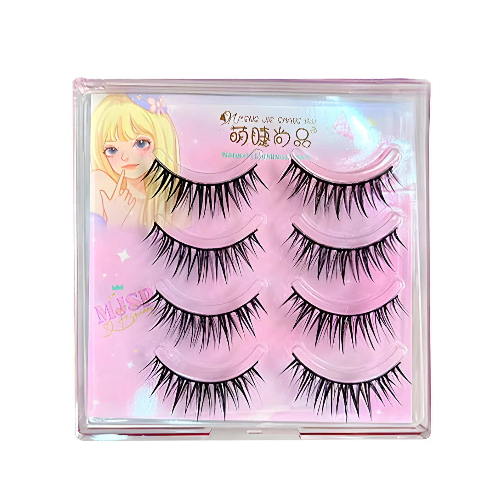 Simulation Daily False Eyelashes Soft Non Irritation Fluffy Lashes Eyes for Women and Young Girls JAN88