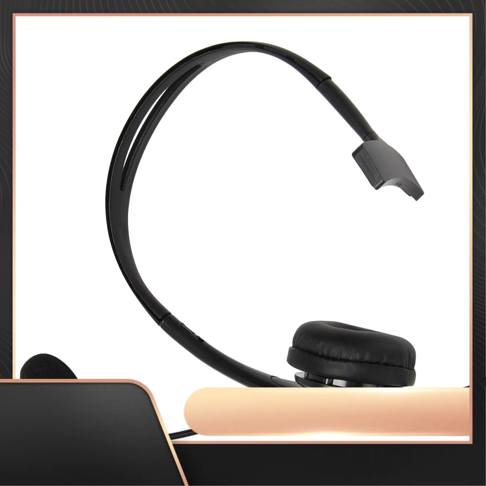 

USB-гарнитура для колл-центра с микрофоном с шумоподавлением, монофонические наушники для ПК, домашнего офиса, телефона, Plug and Play-N34R